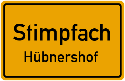 Straßenverzeichnis Stimpfach Hübnershof