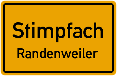 Straßenverzeichnis Stimpfach Randenweiler