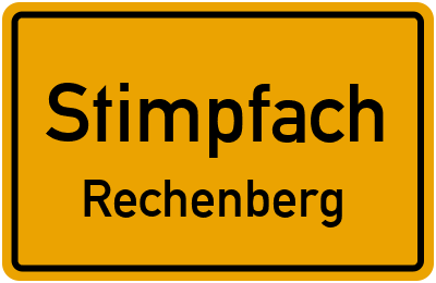 Straßenverzeichnis Stimpfach Rechenberg