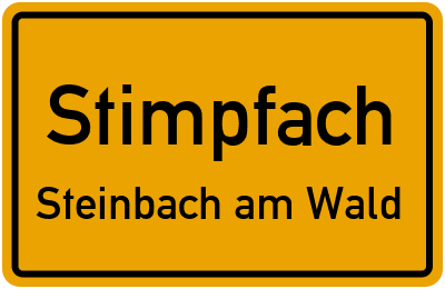 Straßenverzeichnis Stimpfach Steinbach am Wald