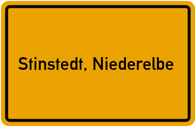 Ortsschild von Gemeinde Stinstedt, Niederelbe in Niedersachsen