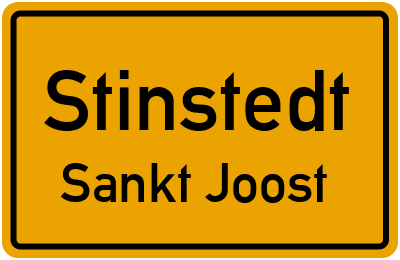 Straßenverzeichnis Stinstedt Sankt Joost