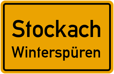 Ortsschild Stockach Winterspüren