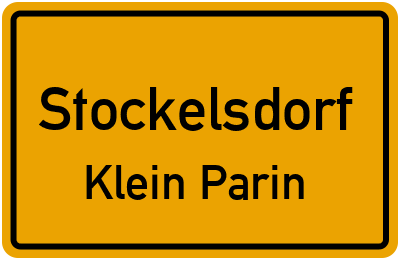 Ortsschild Stockelsdorf Klein Parin