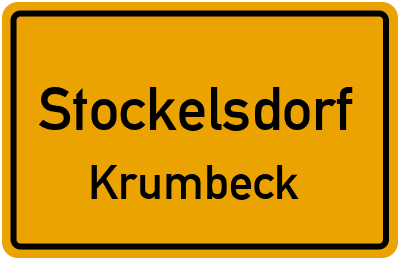 Ortsschild Stockelsdorf Krumbeck