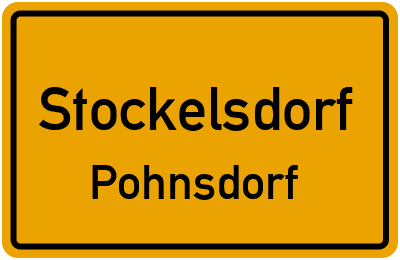 Ortsschild Stockelsdorf Pohnsdorf