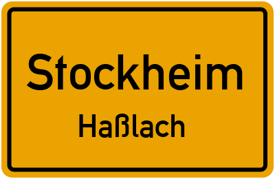 Ortsschild Stockheim Haßlach