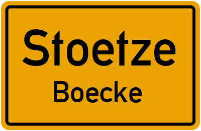 Ortsschild Stoetze Boecke