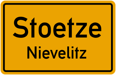 Ortsschild Stoetze Nievelitz