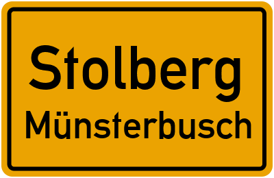 Straßenverzeichnis Stolberg Münsterbusch