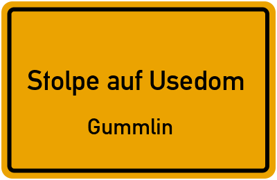 Straßenverzeichnis Stolpe auf Usedom Gummlin