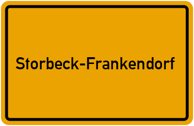 Ortsschild von Gemeinde Storbeck-Frankendorf in Brandenburg