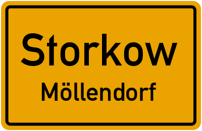 Ortsschild Storkow Möllendorf