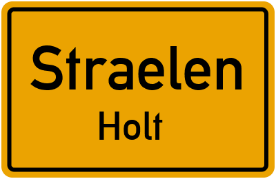 Ortsschild Straelen Holt