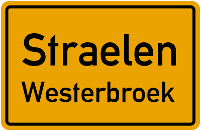 Ortsschild Straelen Westerbroek