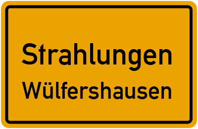 Straßenverzeichnis Strahlungen Wülfershausen