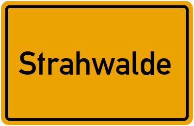 Ortsschild von Gemeinde Strahwalde in Sachsen