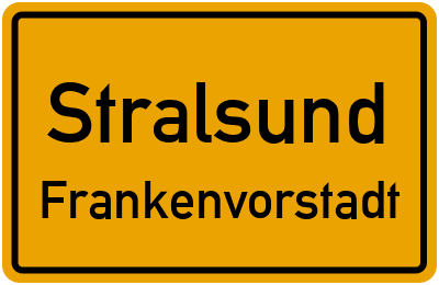 Straßenverzeichnis Stralsund Frankenvorstadt