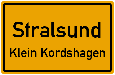 Straßenverzeichnis Stralsund Klein Kordshagen