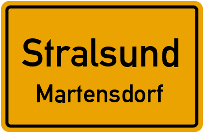 Straßenverzeichnis Stralsund Martensdorf