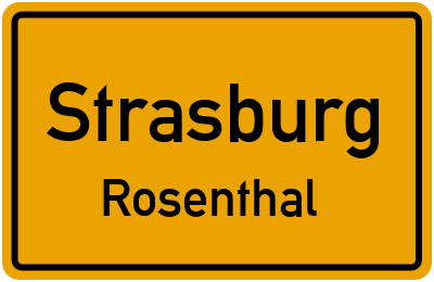 Straßenverzeichnis Strasburg Rosenthal