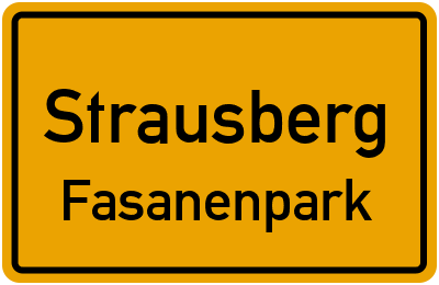 Straßenverzeichnis Strausberg Fasanenpark