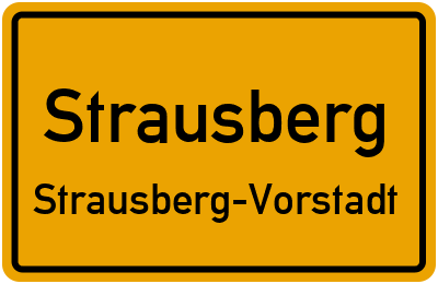 Straßenverzeichnis Strausberg Strausberg-Vorstadt