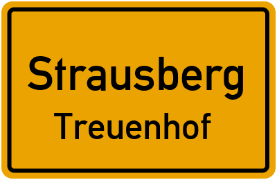 Ortsschild Strausberg Treuenhof