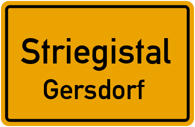 Straßenverzeichnis Striegistal Gersdorf