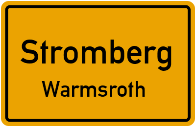 Straßenverzeichnis Stromberg Warmsroth