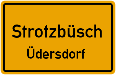 Straßenverzeichnis Strotzbüsch Üdersdorf