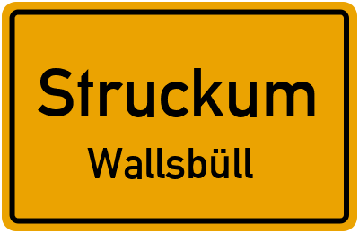 Straßenverzeichnis Struckum Wallsbüll