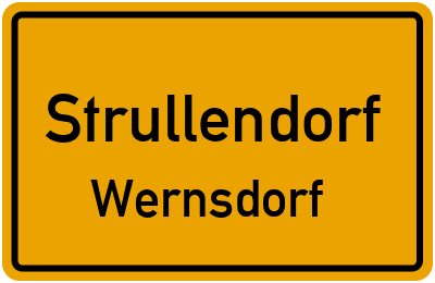 Ortsschild Strullendorf Wernsdorf