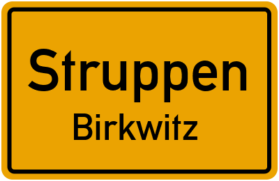 Straßenverzeichnis Struppen Birkwitz
