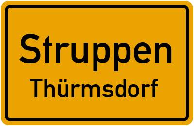 Straßenverzeichnis Struppen Thürmsdorf
