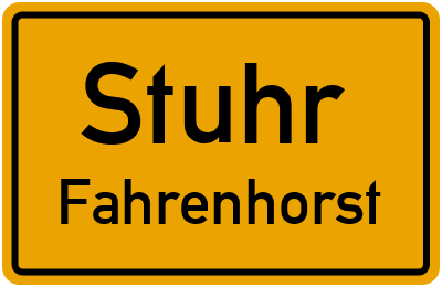 Ortsschild Stuhr Fahrenhorst