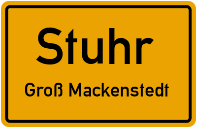 Ortsschild Stuhr Groß Mackenstedt