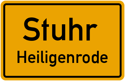 Ortsschild Stuhr Heiligenrode