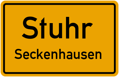 Ortsschild Stuhr Seckenhausen
