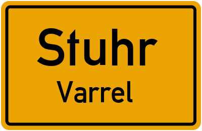 Ortsschild Stuhr Varrel