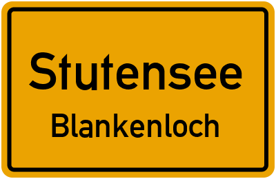Ortsschild Stutensee Blankenloch