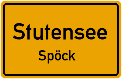 Ortsschild Stutensee Spöck