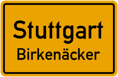 Straßenverzeichnis Stuttgart Birkenäcker