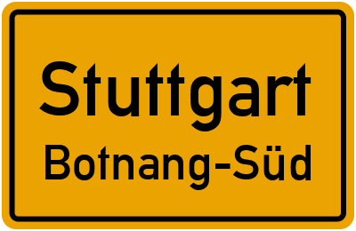 Straßenverzeichnis Stuttgart Botnang-Süd