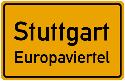 Straßenverzeichnis Stuttgart Europaviertel