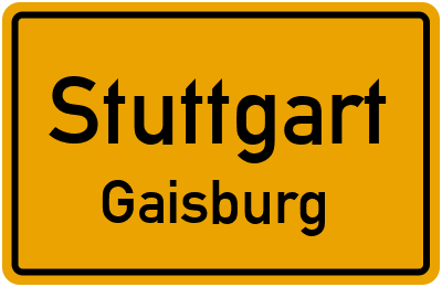 Straßenverzeichnis Stuttgart Gaisburg