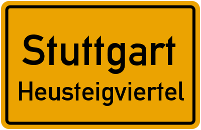 Straßenverzeichnis Stuttgart Heusteigviertel