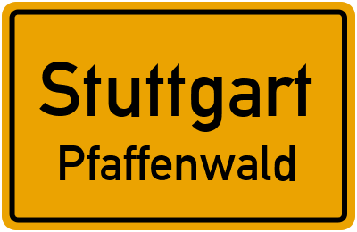 Straßenverzeichnis Stuttgart Pfaffenwald