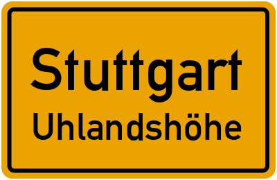 Straßenverzeichnis Stuttgart Uhlandshöhe