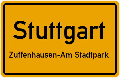 Straßenverzeichnis Stuttgart Zuffenhausen-Am Stadtpark